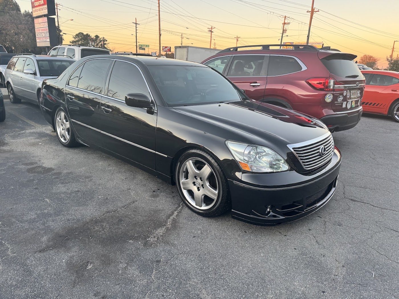 Black Lexus sedan